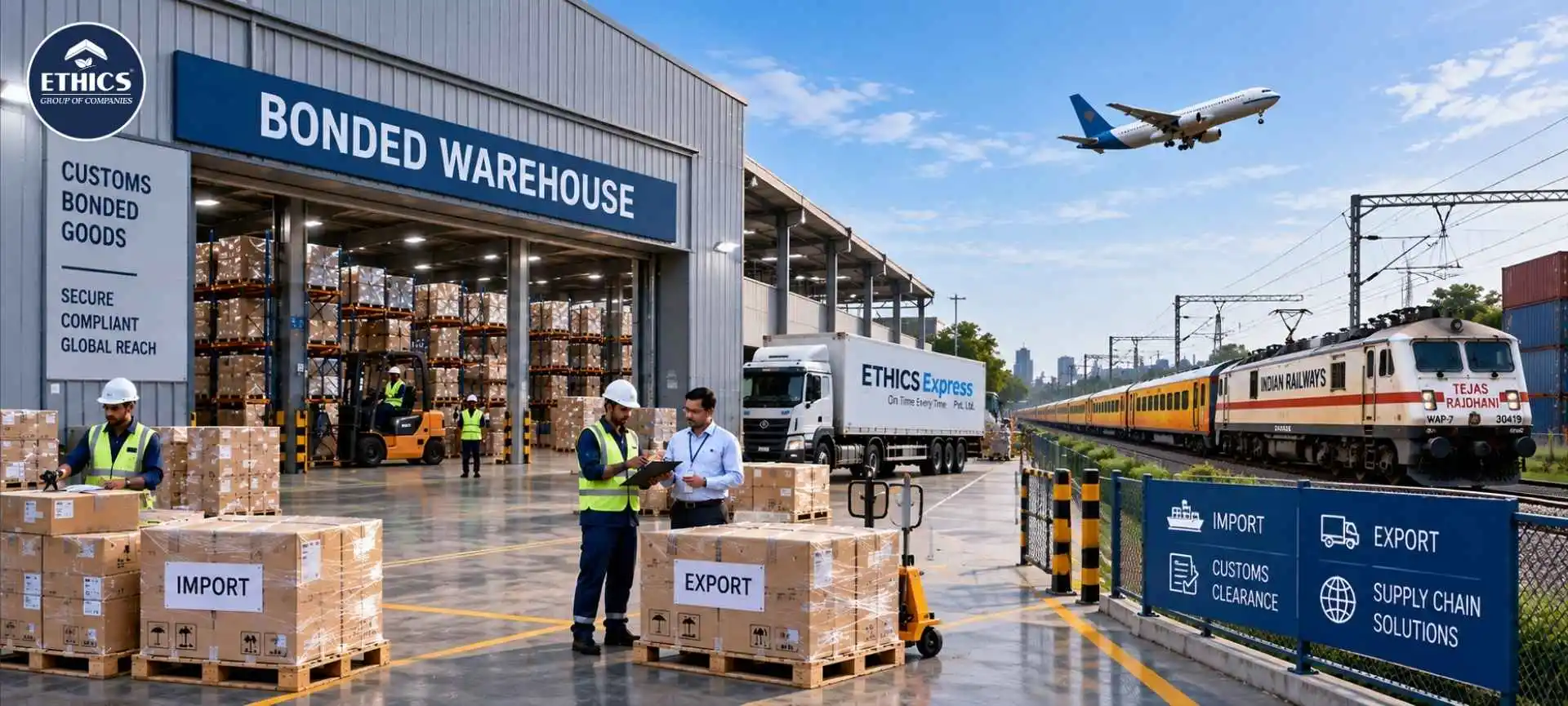 Bonded warehousing facility supporting importers and exporters with secure inventory management