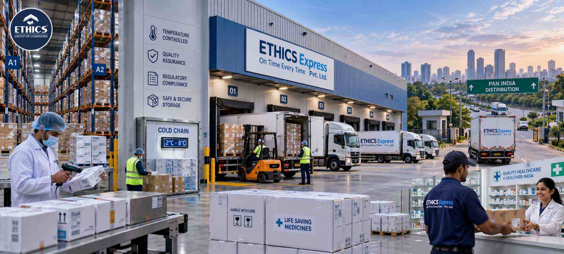 Pharma logistics India with GDP-compliant warehousing and pharmaceutical distribution