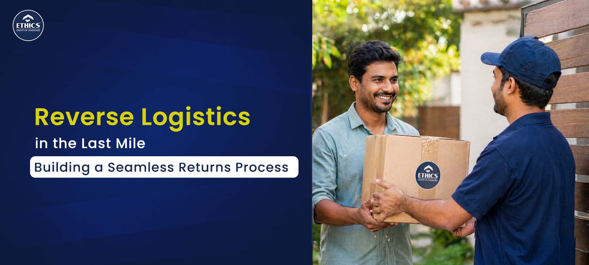 Reverse logistics process showing product returns, warehouse sorting, and last mile delivery operations in India