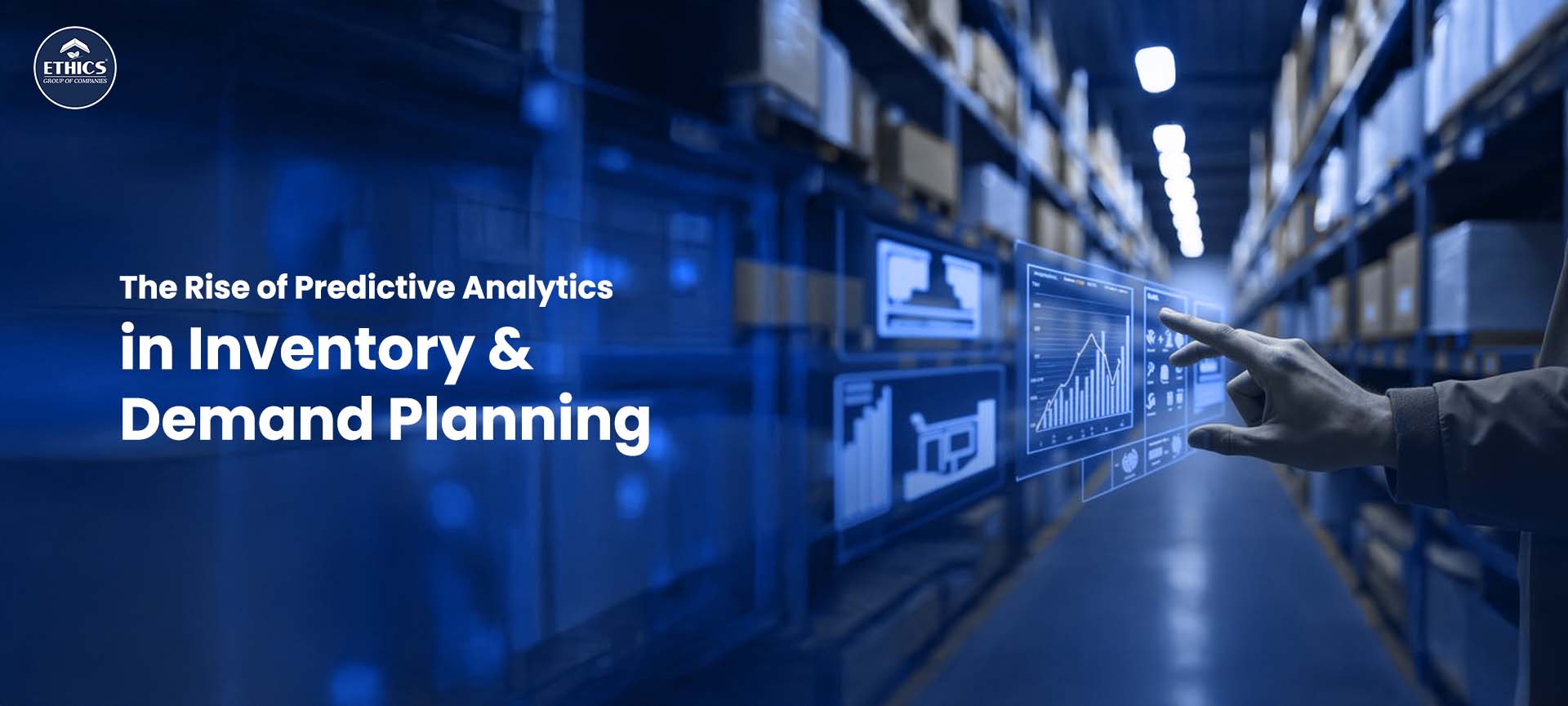 Predictive analytics dashboard optimizing inventory and demand planning in a modern supply chain.