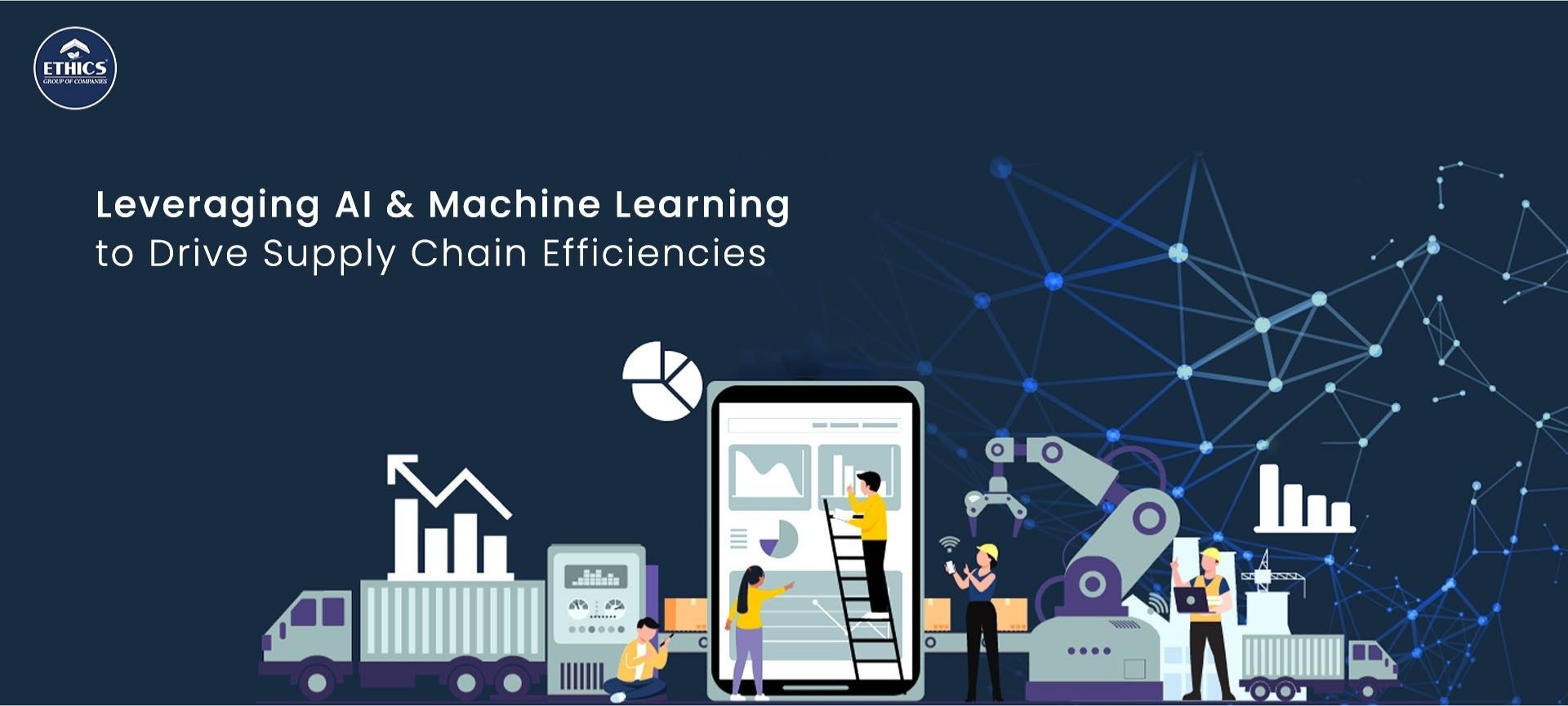 AI-driven supply chain optimization with automation, analytics dashboards, and logistics network visualization