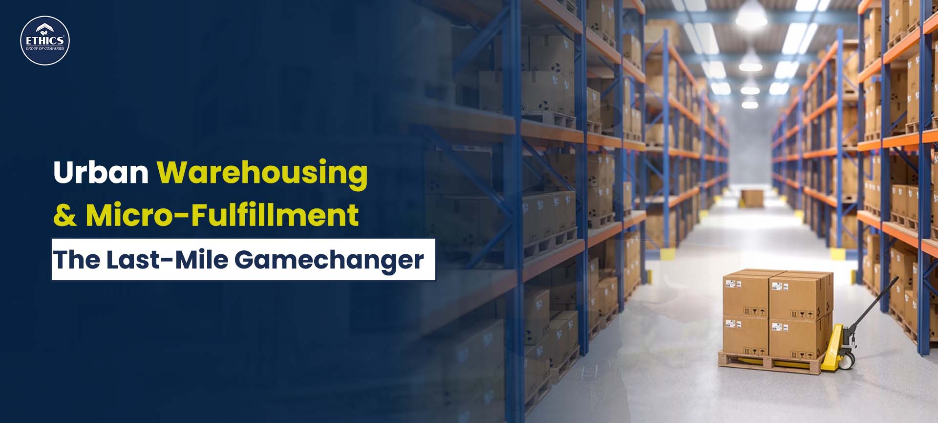 Urban warehousing and micro-fulfillment center enabling fast last-mile delivery in a smart city environment