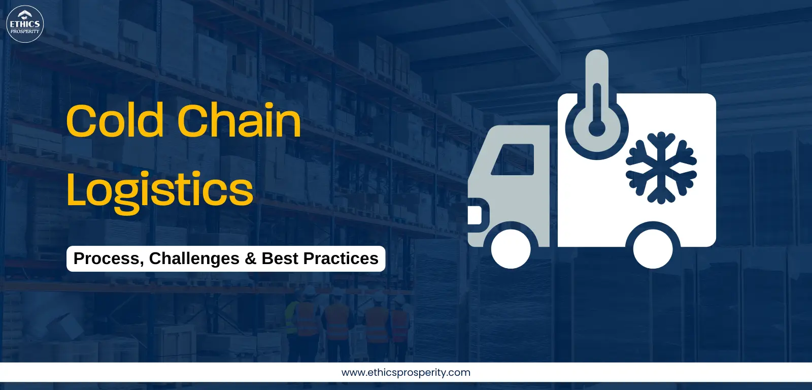 Cold Chain Logistics Workflow Showing Temperature-Controlled Storage, Refrigerated Transportation, Pharma and Food Supply Chain Management
