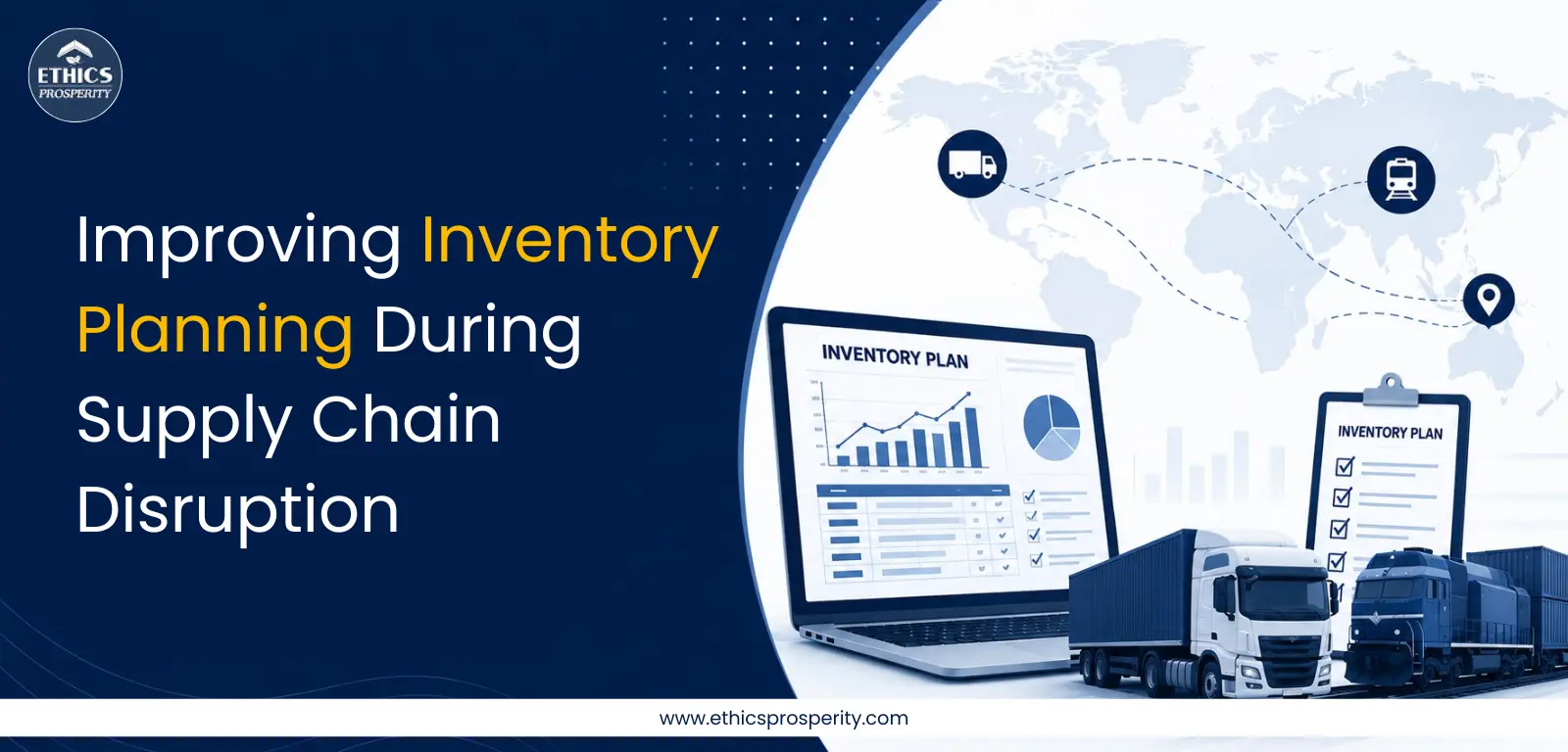 Inventory planning dashboard showing supply chain visibility and stock optimization during supply chain disruption