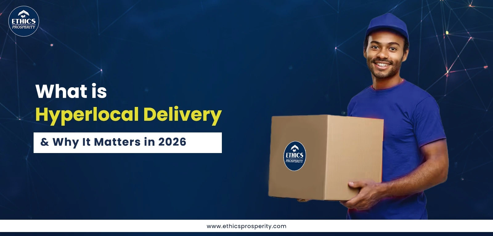 Hyperlocal delivery vehicle delivering within city radius