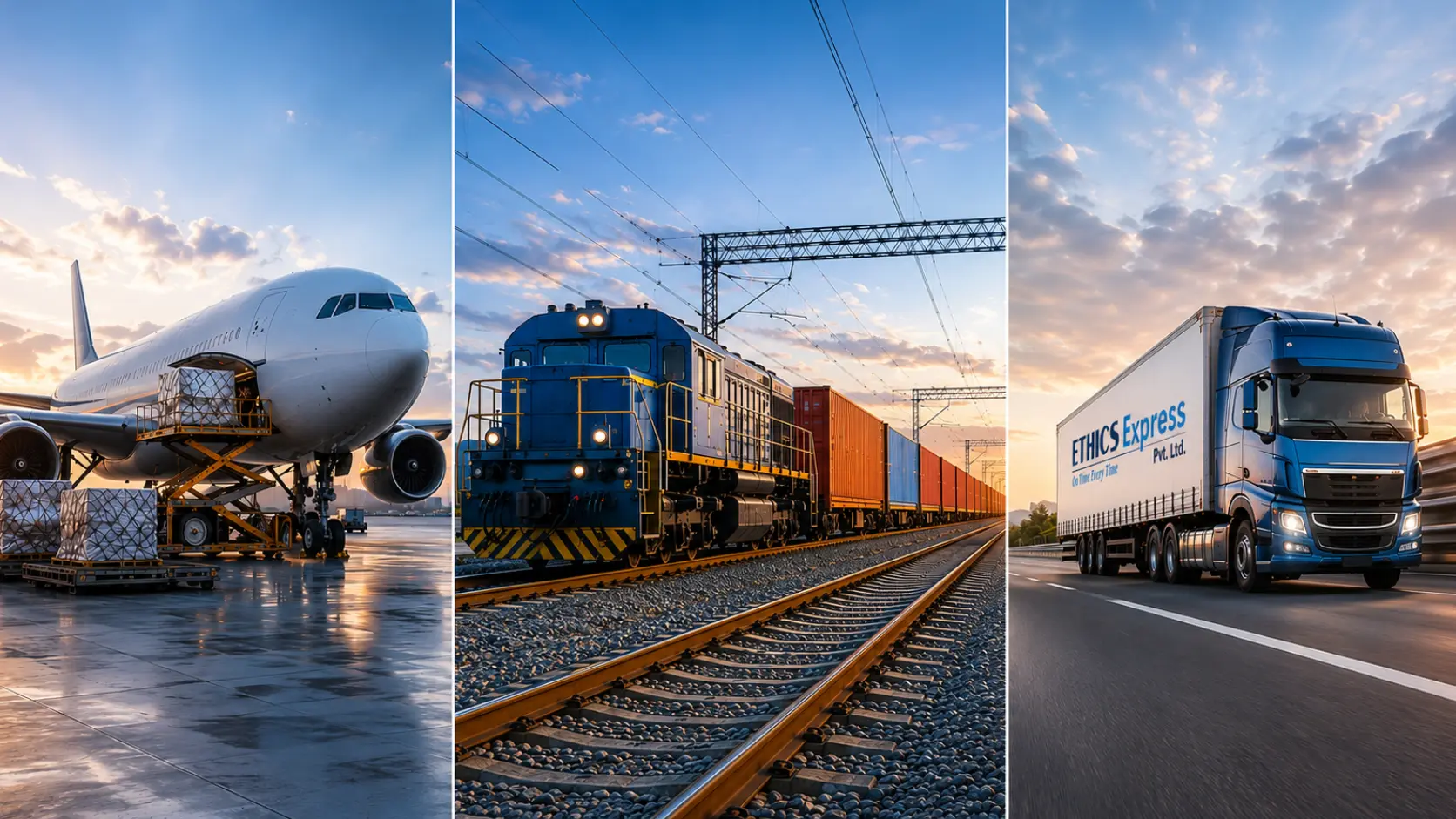air cargo vs rail vs road freight comparison India