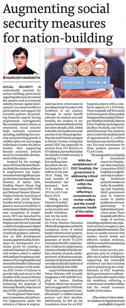 Augmenting social security measures for nation-building