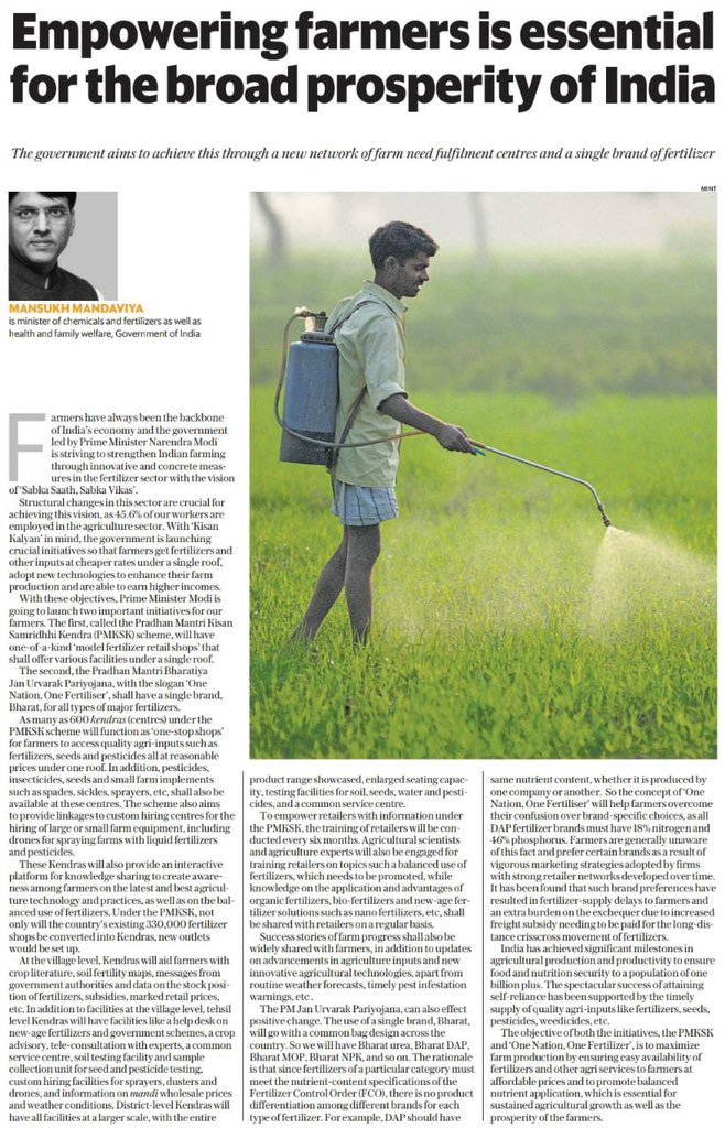 Empowering farmers is essential for the broad prosperity of India